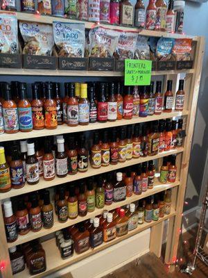 Assorted hot sauces