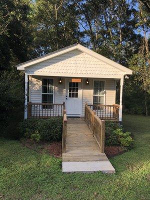 the front of the cottage