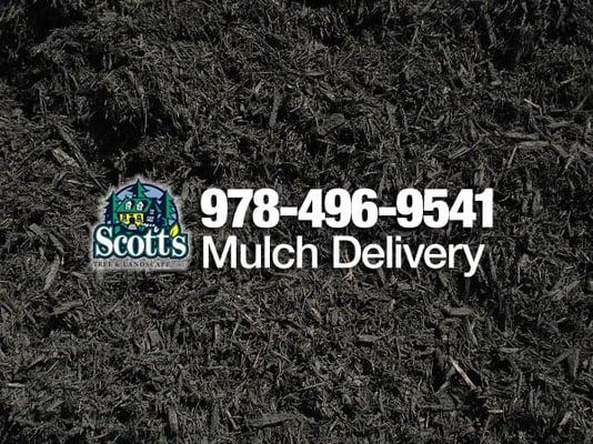 Black Mulch Delivered to Westford, Carlisle and Concord, Massachusetts. Call to schedule drop off.