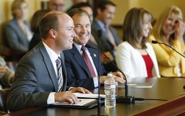 Utah Governor Gary Herbert with Utah Lieutenant Governor Spencer J. Cox