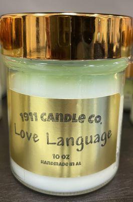 1911 Candle Company's "Love Language." Come in to shop or place your order today!