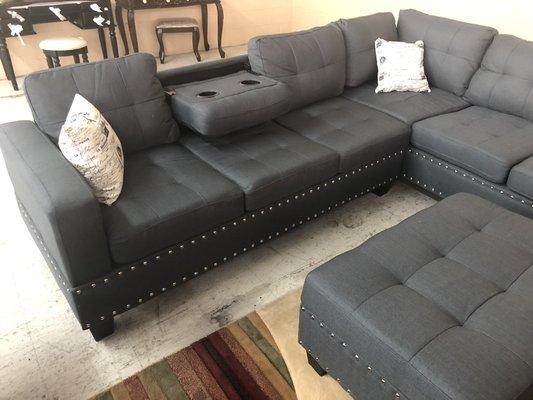 GREY SOFAS, GREY LOVE SEAT, GREY FRENCH SOFA