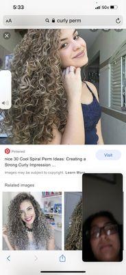 What perm I wanted...