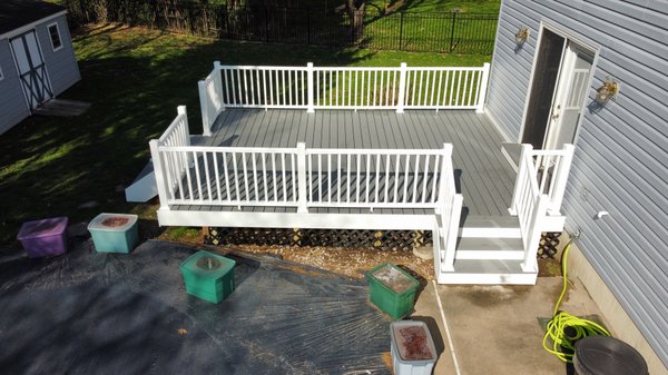 Deck remodel to a maintenance free deck