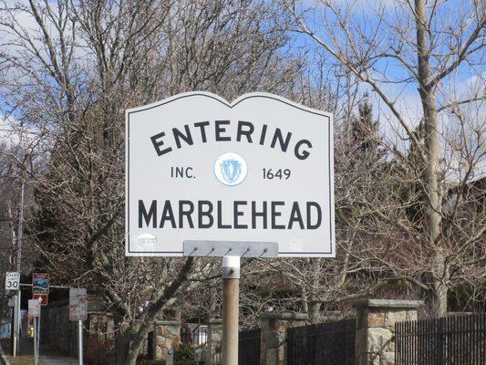 Entering Marblehead sign from Swampscott.