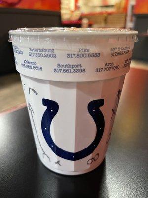 They have Colts cups right now