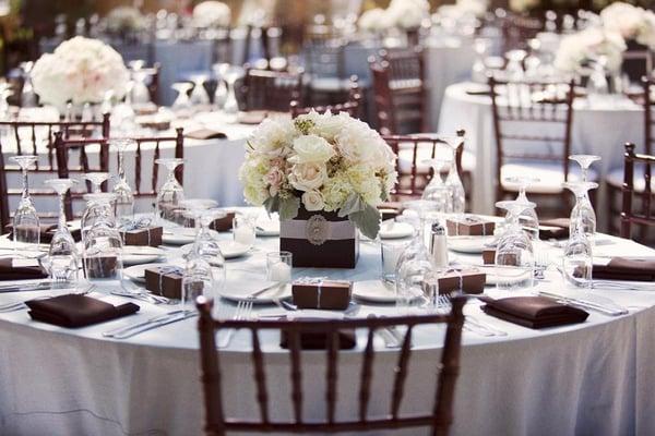 Beautiful tablescapes create a knock out first impression for your guests. 