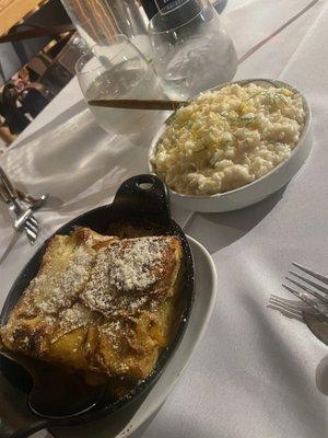 Potatoes and risotto served family style.  Both were outstanding!