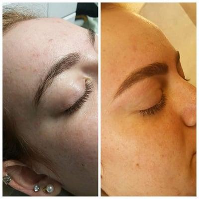 Eyebrow waxes before and afters