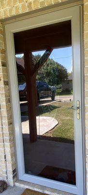 35% Natural Window Film (charcoal) installed to stop the sun from melting the front door.