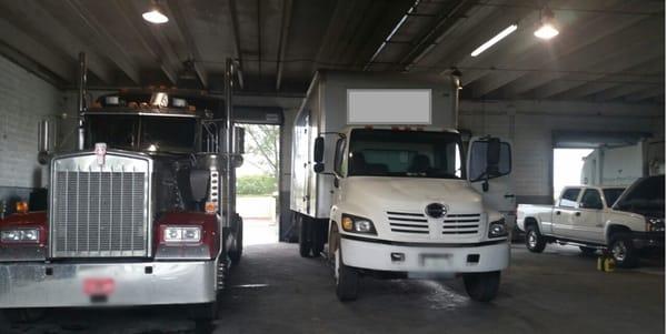 Shop Interior. We count with onsite certified diesel engine technicians to take care of your trucks!!