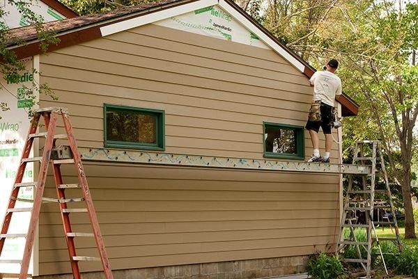 James Hardie HardiePlank fiber cement siding installation