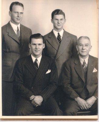 Frank Marshall Pile & Sons. L-R Frank, William Sr., Jack, & Frank Marshall