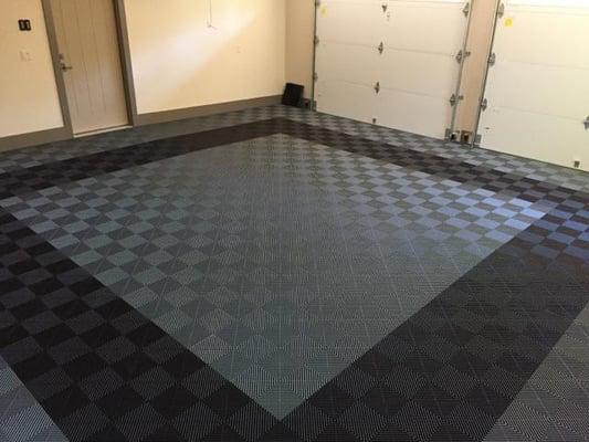 Swisstrax garage flooring installation.