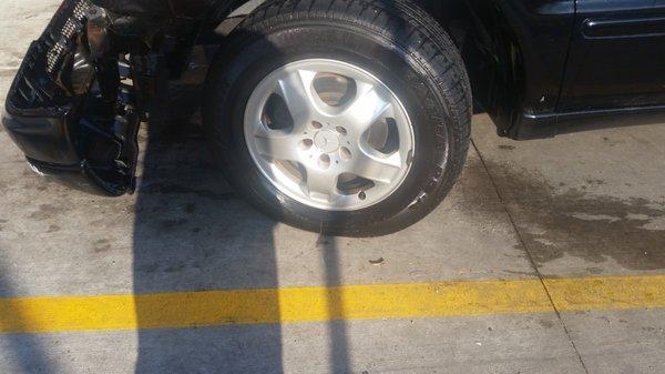 Tire damaged