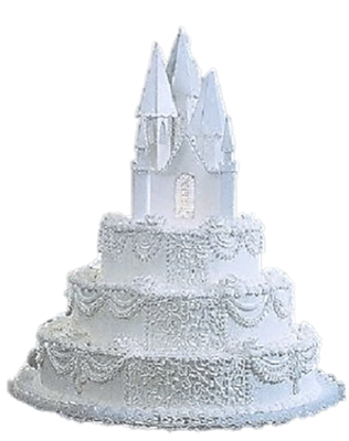 Formal castle wedding cake.