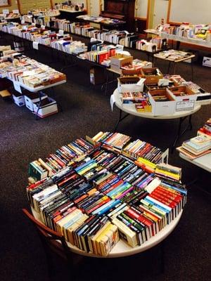 All the books in our book sale are carefully organized.  You can find some real gems here for just pennies...