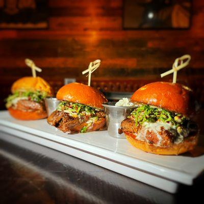 Steak Blue Cheese Chimichurri sliders