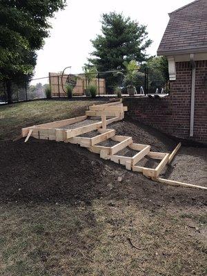 Concrete walkway/steps