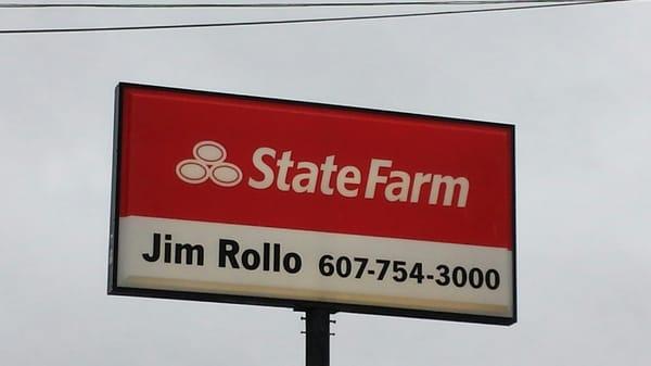 Street Sign in front of Jim Rollo State Farm in Endwell