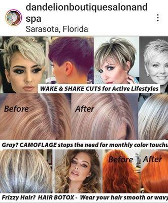 Designer Cuts and Coloring exclusively at DANDELION Boutique Salon, Sarasota