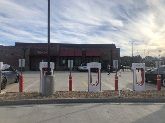 Tesla Supercharger behind the Sheets