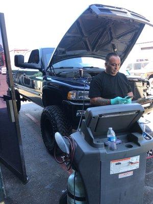 Art installing AC on my diesel truck