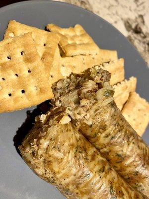 Boudin (yums) & crackers