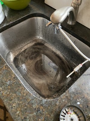 Kitchen sink was clogged due to heavy grease