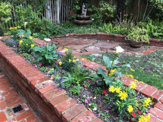 Raised planter with some accent.