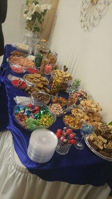 Dessert table for Pesach (Passover) feast