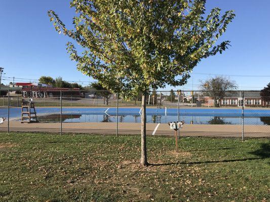 Another picture of the pool located in the same complex adjacent to the playground.