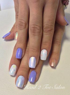 Shellac Manicure with Nail Art