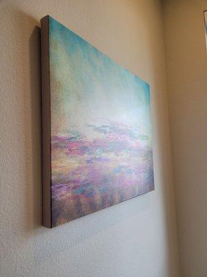 Monet on stretched canvas, in my living room!