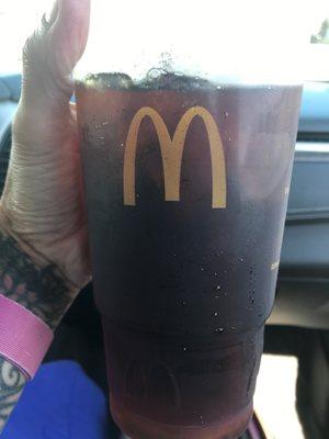 Large iced sugar free vanilla coffee $1 with mobile coupon