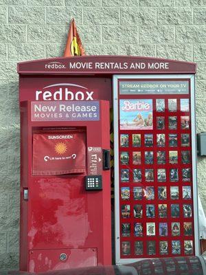 Redbox movie rentals right out front