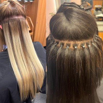 Tape in extensions vs. beaded