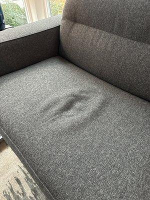 This couch exhibited these symptoms in about 6 months after purchase.