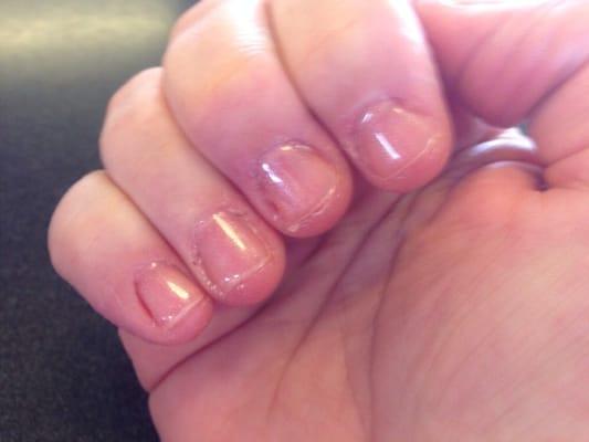 Horrible Gel Nails today. So disappointed.