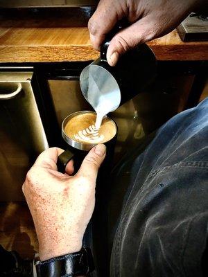 Perfectly poured latte