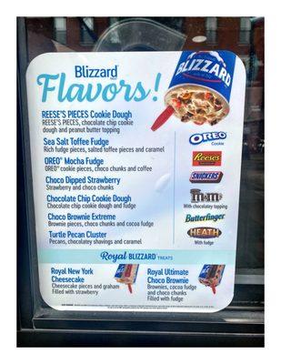 Blizzard Menu @ Dairy Queen . N Lincoln Ave. Chicago. Cool!