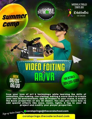 Video Editing and AR/VR Summer Camps