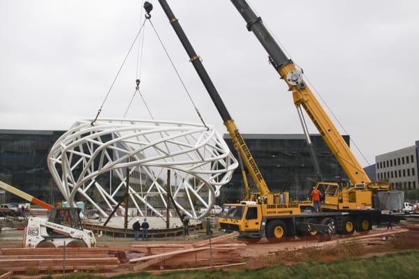 Our 240 Ton and 300 Ton Cranes Working Together