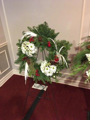 Wreath with daisies