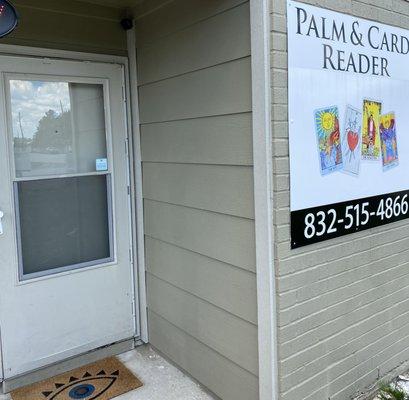 Front entrance with wall sign