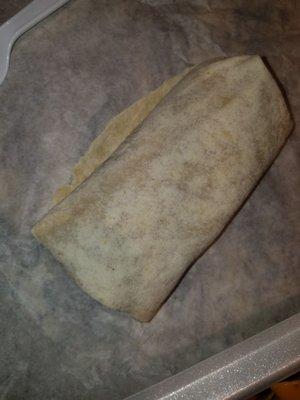 Microwave bean and cheese burrito