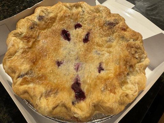 Delicious Triple Berry Pie Made by Two Fat Cats. Sold here!!! Great alternative to apple pie on Thanksgiving!