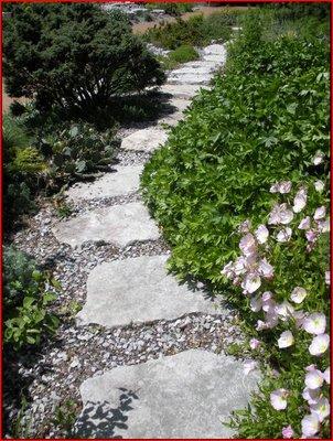 Stone pathway with rock walkway.