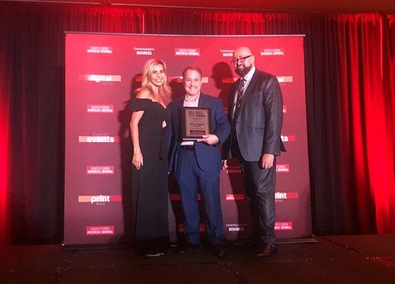 Nerds Support awarded Top Fastest Growing companies of 2018 from South Florida Business Journal