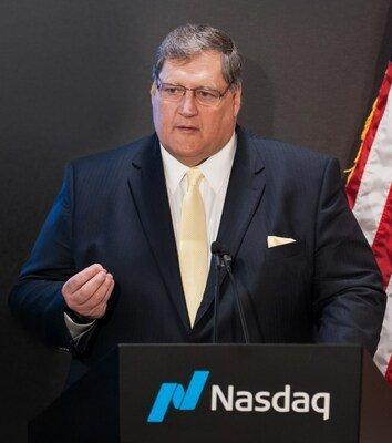 Bruce J. Smith III speaking at the Nasdaq